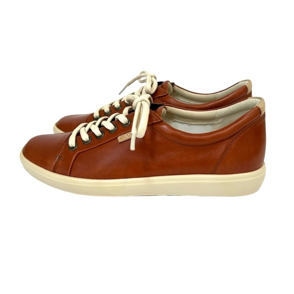 NEW Ecco Women’s Soft 7 Brown Leather Sneakers Size 37 / 6-6.5